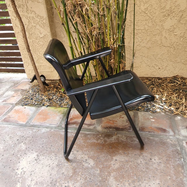 Vintage Samson Folding Chairs Russel Wright Shwayder Bros Inc 1950s For Sale - Image 10 of 13