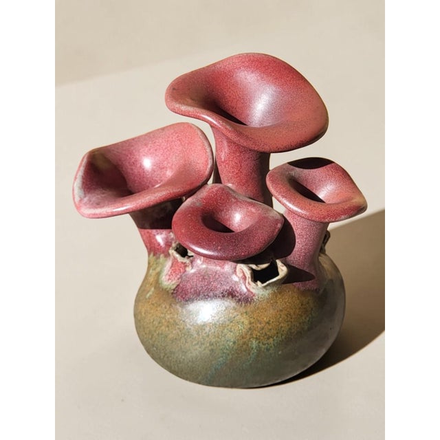 Ceramic Mushroom Vase by A. Kostanda, Vallauris, 1970s For Sale - Image 7 of 12