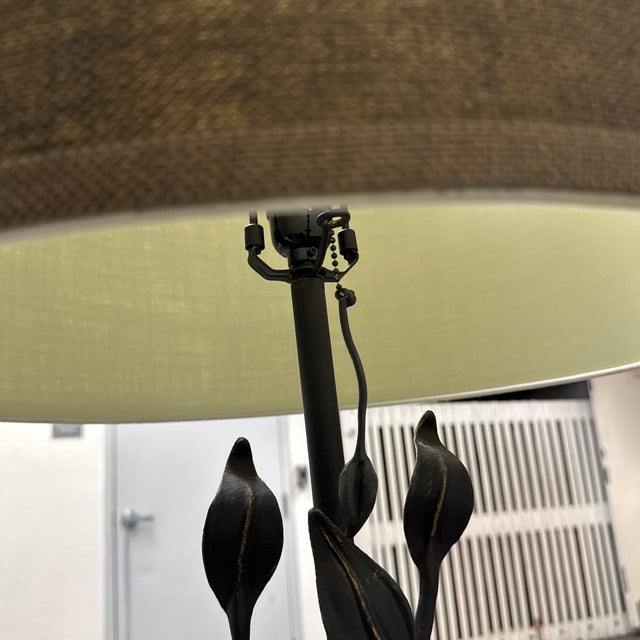Black Pottery Barn Sabina Wrought Iron Figural Floor Lamps, Pair For Sale - Image 8 of 12