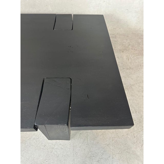 Wood Vintage Japandi Coffee Table in Oak, 1980s For Sale - Image 7 of 15