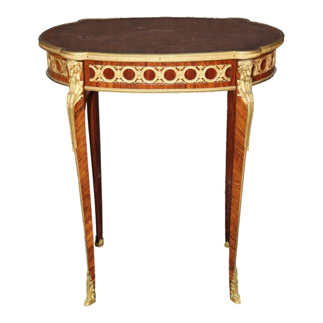 Superb Gold Dore' Bronze Ormolu Louis XV Marquetry Occasional or Tea Table For Sale