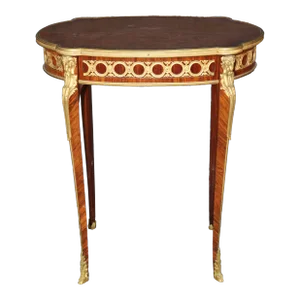Superb Gold Dore' Bronze Ormolu Louis XV Marquetry Occasional or Tea Table