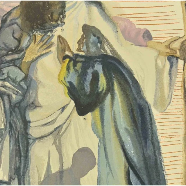 The Blind of Envy is a woodcut print realized in 1963 for a series illustrating the Medieval poem of the "Divine Comedy"...