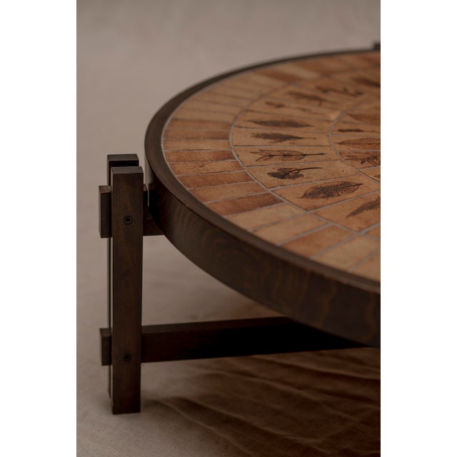 Beautiful French mid-century coffee table designed by Roger Capron, combining sculptural simplicity with the artisanal...