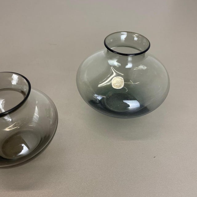 Blue & Green Tone Heart Vases by Wilhelm Wagenfeld for WMF, 1960s, Set of 3 For Sale - Image 13 of 18