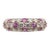 Pink Sapphire Diamond Gold Band Ring, Size 6 For Sale