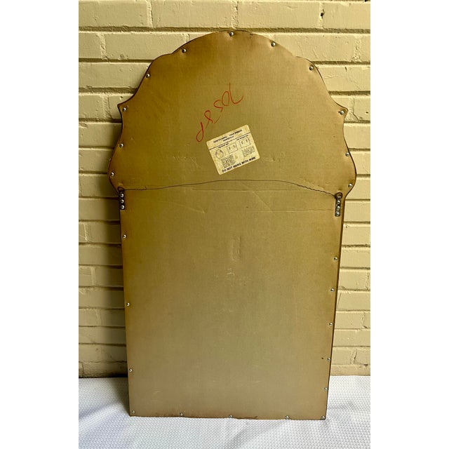Vintage Hollywood Regency Gilt Keyhole Wall Mirror For Sale - Image 12 of 12