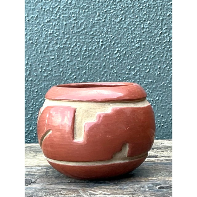 Sculpture Materials Vintage Native American Red Clay Original Pottery For Sale - Image 7 of 12