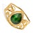 Contemporary Green Cat Eye Chunky Cuff Bracelet For Sale - Image 3 of 9