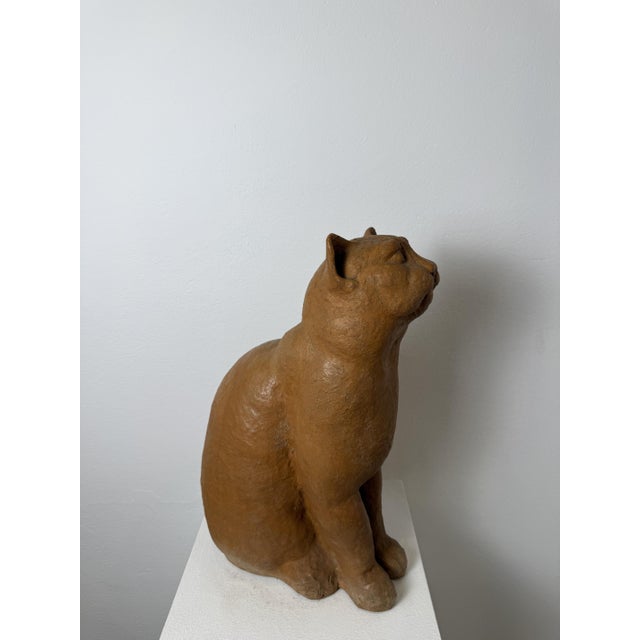 Red Montelupo Fiorentino Tuscan Artist, Sculpture of a Seated Cat, 19th Century, Terracotta For Sale - Image 8 of 18