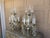 Early 20th Century French Brass & Crystal Six-Light Girandole Lamps - Pair For Sale - Image 4 of 17