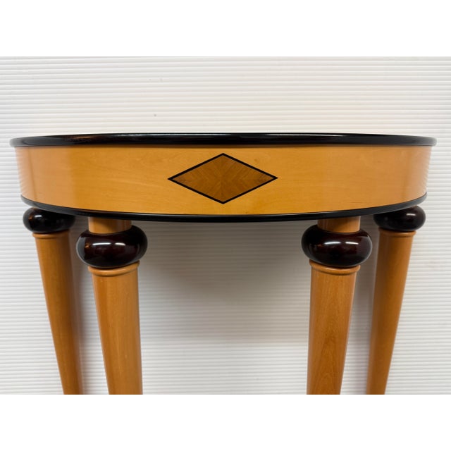 Tan Bombay Company Art Deco Demilune Console Table For Sale - Image 8 of 12