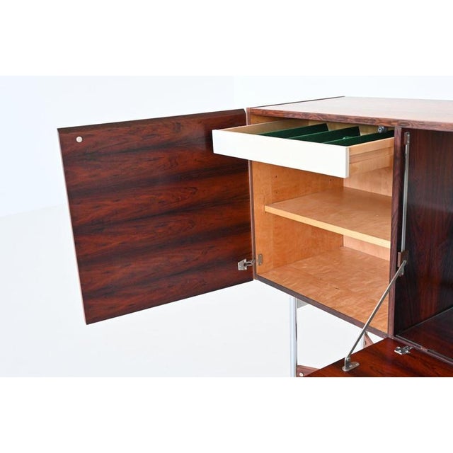 1950s Rosewood Bar Cabinet by Rudolf Bernd Glatzel for Fristho Franeker, Netherlands, 1956 For Sale - Image 5 of 18