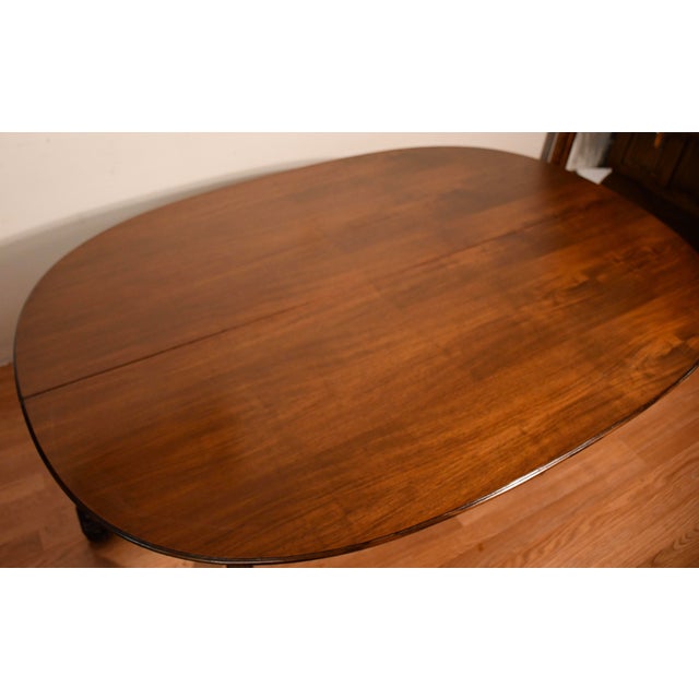 Wood 1920 Antique French Walnut & Crotch Mahogany Flip-Top Console / Serving Table For Sale - Image 7 of 18