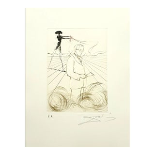 Salvador Dali, Alexander Fleming, Hand Signed Engraving, 1970 For Sale