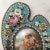 Folk Art Antique Micro Mosaic Frame With Painted Lover's Scene For Sale - Image 3 of 12