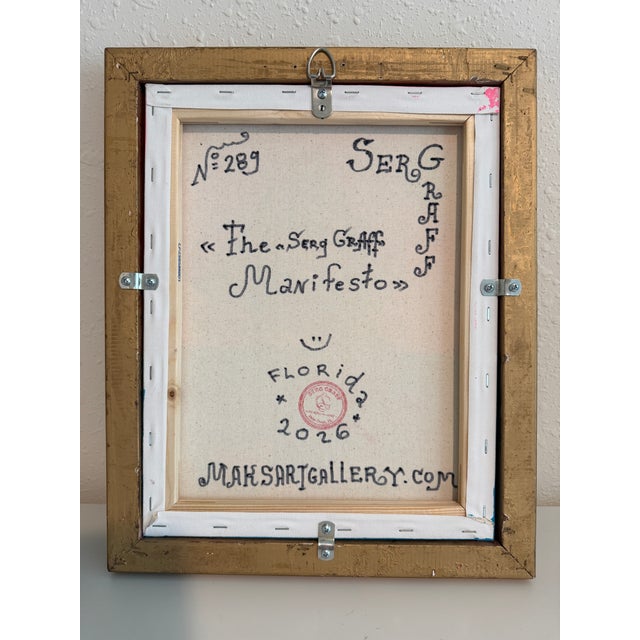 Pink Serg Graff “Manifesto” Original Painting, Fantasy Ship Seascape, Nautical Art For Sale - Image 8 of 11