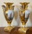 Antique Early 19th Century French Empire Paris Porcelain Vases or Urns Decorated With Neapolitan Port Scenes & Swan Handles, Circa 1820 - A Pair For Sale - Image 10 of 18