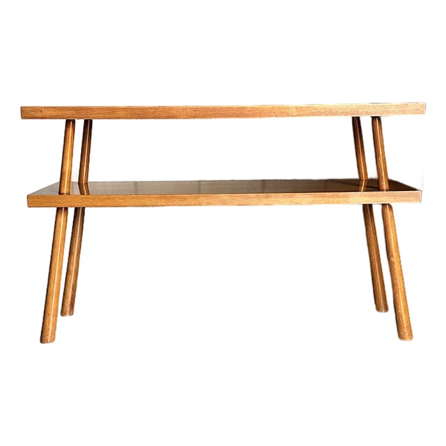 1950s t.h. Robsjohn-Gibbbings for Widdicomb Tiered Console Table For Sale