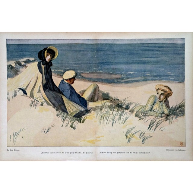 This is an original magazine print from 1911. NOT A REPRINT! Will look fantastic framed! Publication: Jugend Year: 1911...