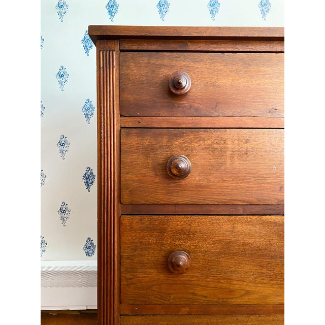 Antique Early 1800s Southern Neoclassical Walnut Chests of Drawers, Likely From Central Virginia For Sale - Image 4 of 15
