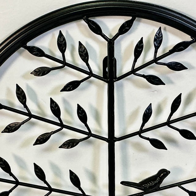 Diego Giacometti 1970s Vintage Italian Art Nouveau Giacometti Style Wall Sculptural Object, Tree of Life With Two Birds For Sale - Image 4 of 10