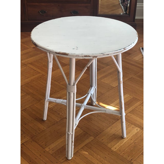 Antique Painted Bamboo Side Table For Sale - Image 13 of 13