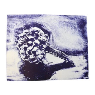 "Artichoke" Contemporary Still Life Monoprint on Paper For Sale