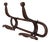 Italian Art Nouveau Walnut Wall Coat Rack For Sale