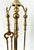 Metal 1980s Set of Federal Style Solid Brass Fireplace Piece Tools For Sale - Image 7 of 14