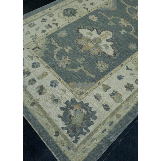 Turkish Turkish Oushak Rug 5'2" x 10' #18049 For Sale - Image 3 of 8