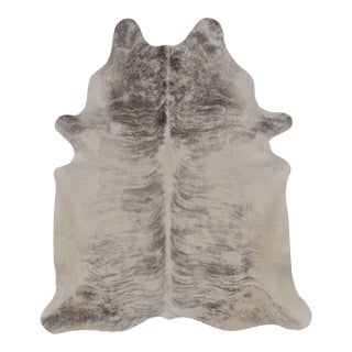 Rug & Kilim’s Large Cowhide Rug in Light Gray and Cream Tones For Sale