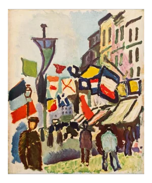 1940s Raoul Dufy "The 14th of July at Le Havre" First Edition Period Swiss Lithograph