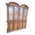 Mid 20th Century Stanley Burl Walnut & Marquetry China Cabinet Display Hutch For Sale