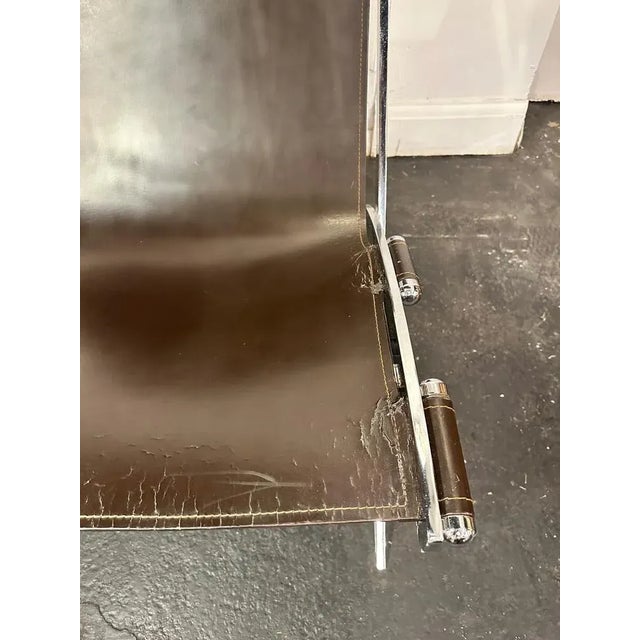 Leather Scissor Chair by Antonio Citterio for Flexform Italia, 1980s For Sale - Image 6 of 9