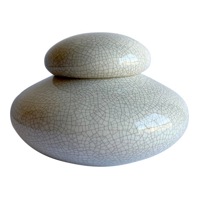 Glazed Ceramic Vessel For Sale