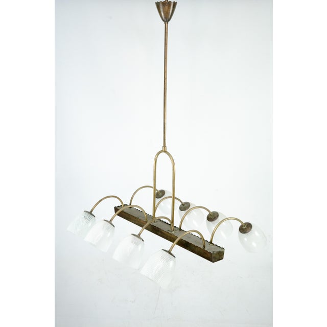 Mid-Century Modern Reticello Glass Chandelier from Venini, Italy, 1940s For Sale - Image 10 of 18
