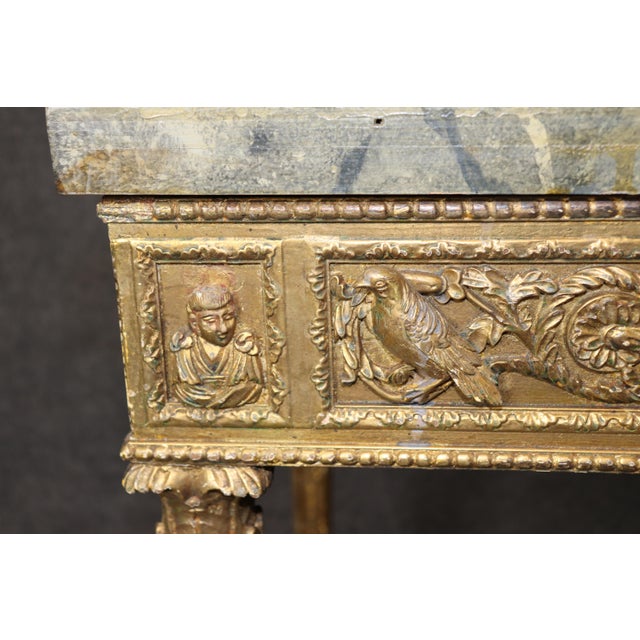 Theodore Alexander Fine Quality Faux Marble Top Neoclassical Theodore Alexander Console Table For Sale - Image 4 of 10