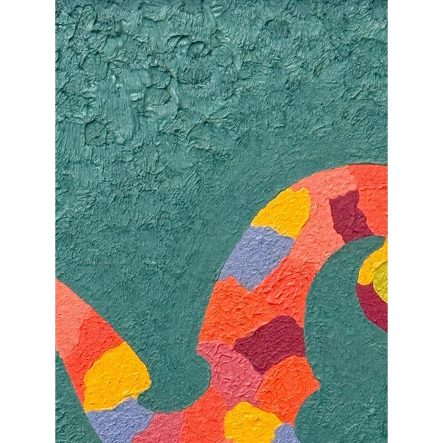 Green "The New World", Post-Modern Acrylic Painting by Stanley Donald Tschopp For Sale - Image 8 of 9