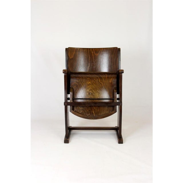 Vintage Wooden Cinema Chair, 1940s For Sale - Image 12 of 12