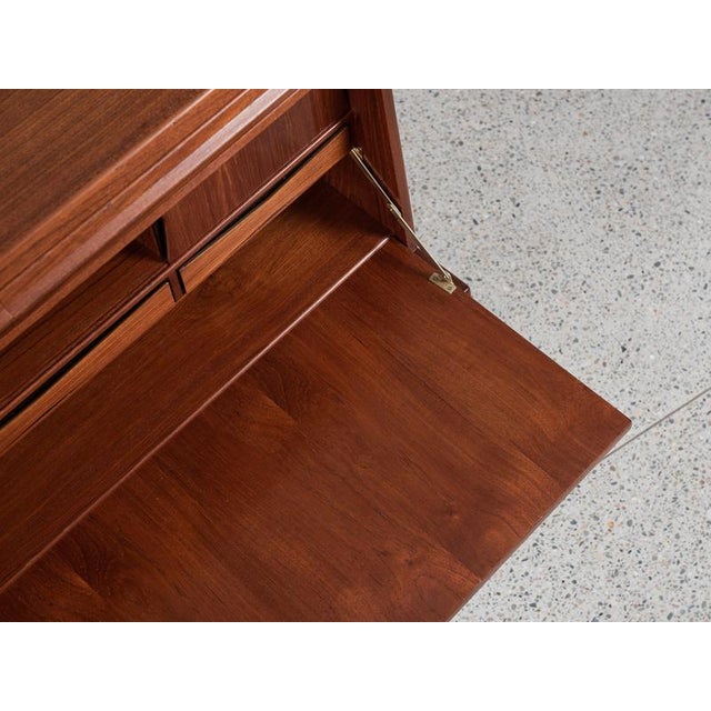 Mid-Century Modern Danish Secretaire in Teak by Erling Torvits for Klim Møbelfabrik, 1960s For Sale - Image 6 of 11