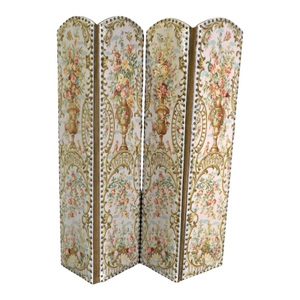 4 Panel Needle Point Room Divider