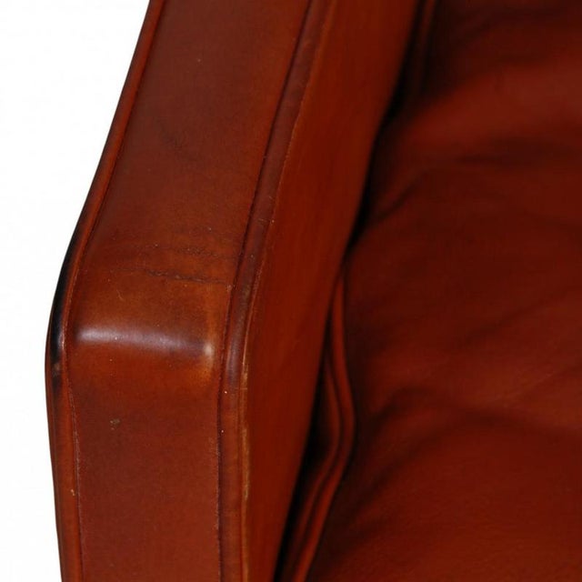 Brown 2204 Chair in Cognac Leather by Børge Mogensen, 1980s For Sale - Image 8 of 18