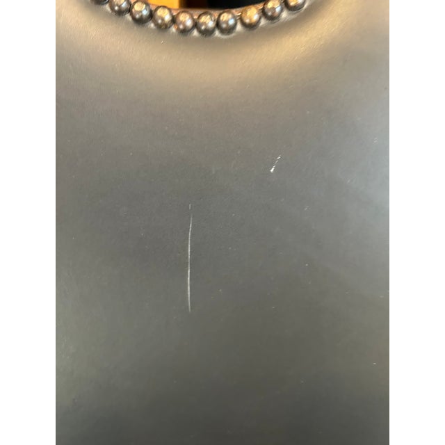 Animal Skin Theodore Alexander Black Leather Accent Chair For Sale - Image 7 of 10