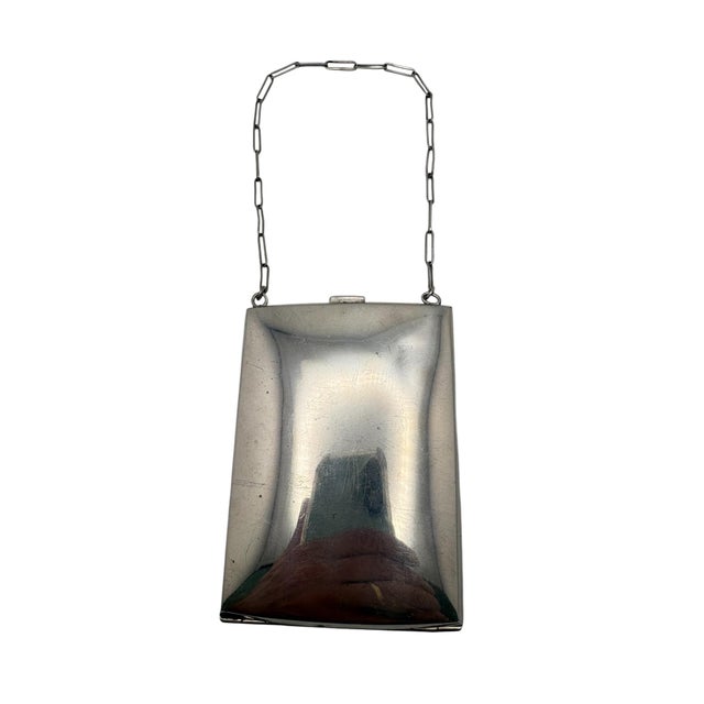 Traditional Antique Edwardian Sterling Silver Compact and Coin Purse For Sale - Image 3 of 8