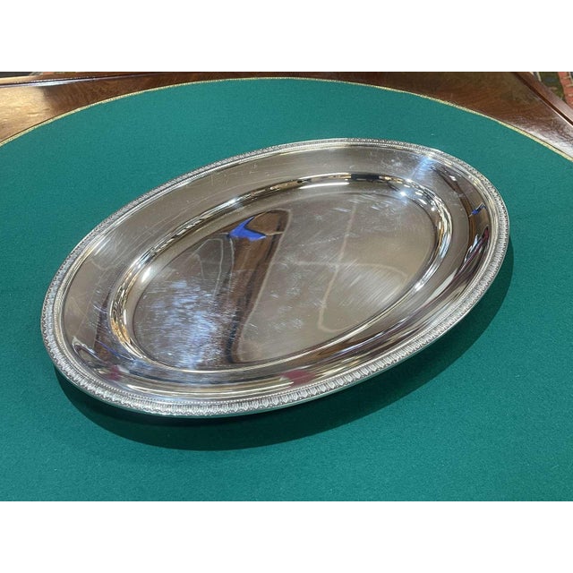 Oval Silver-Plated Malmaison Tray from Christofle For Sale - Image 5 of 10
