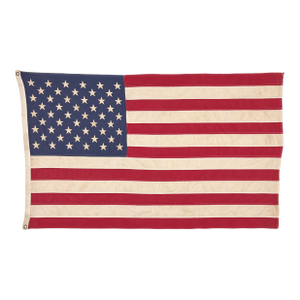 Vintage Cotton American Flag With 50 Stars