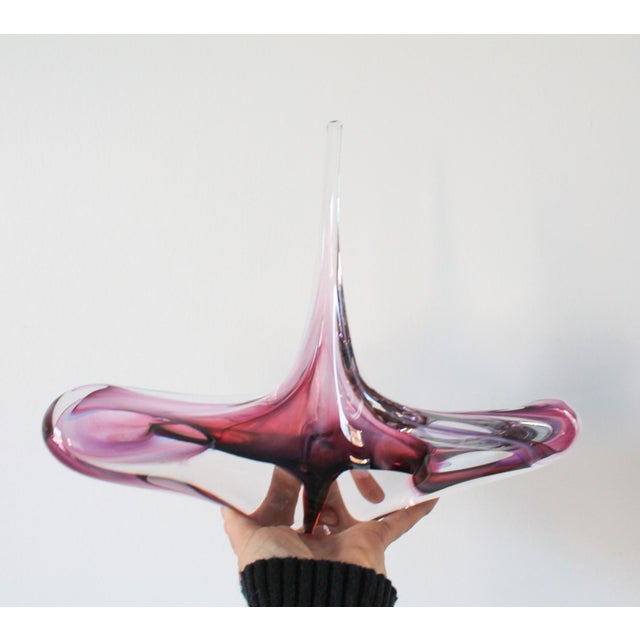 David Goldhagen Free-Form Amethyst Art Glass Sculpture For Sale In Milwaukee - Image 6 of 14