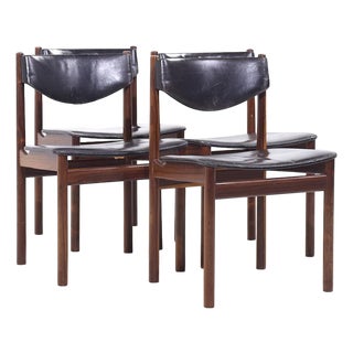 Ejner Larsen & Aksel Bender-Madsen Mid Century Danish Teak Dining Chairs - Set of 4 For Sale