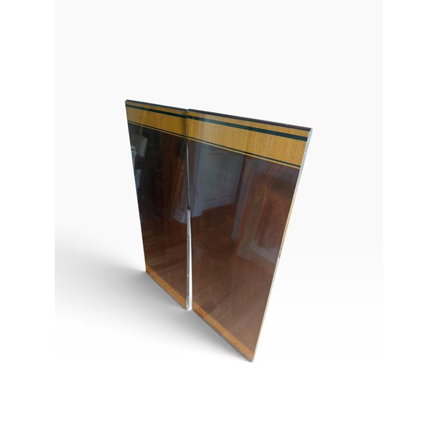 2010s Baker Furniture, Collector's Edition, Charleston Collection, Banded Mahogany, Double Pedestal Dining Table, Vintage. 3 Extra Leaves Included! For Sale - Image 5 of 10